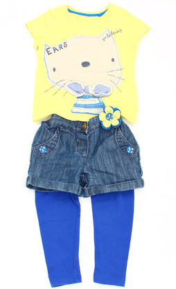Next Shirt, Jeansshort und Leggins